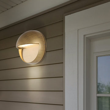 Orbe 6.25" Outdoor Metal/Glass Integrated LED Wall Sconce